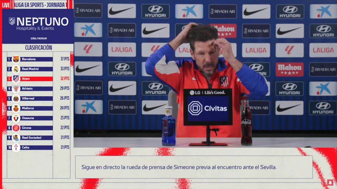 SIMEONE, rueda de prensa COMPLETA | PREVIA ATLÉTICO DE MADRID vs. SEVILLA