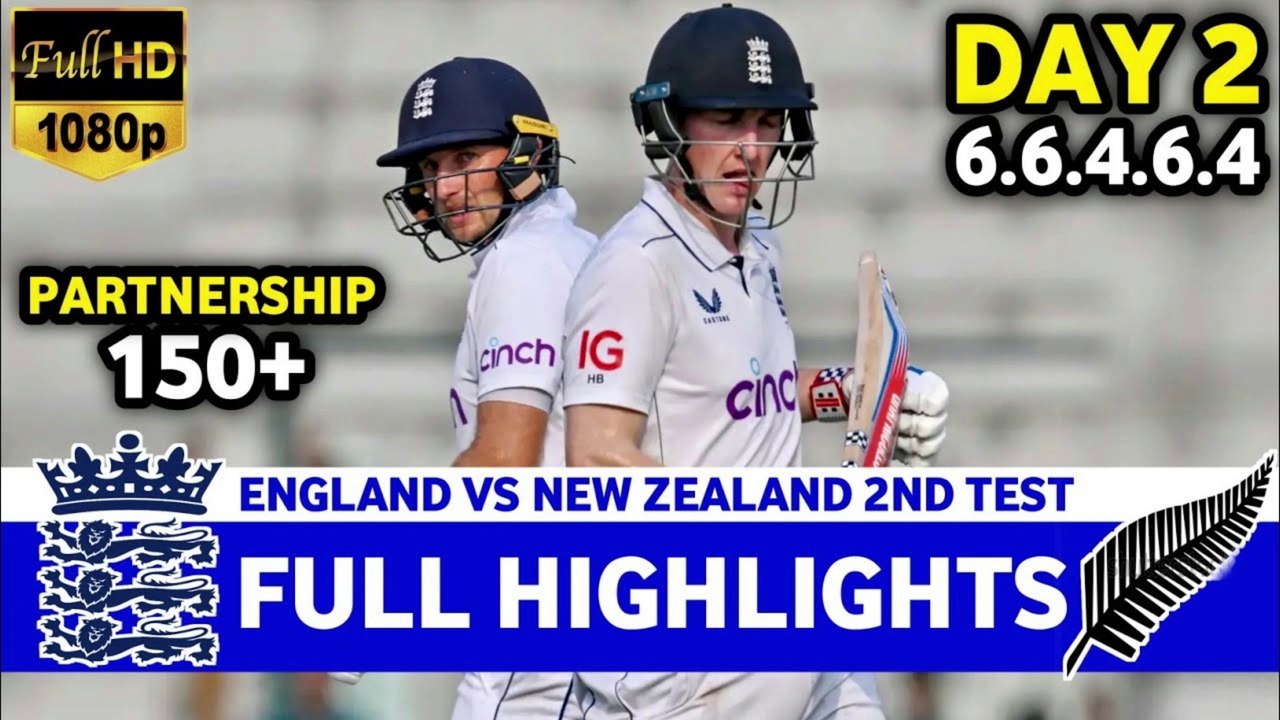 Full Highlights | England Vs New Zealand 2nd Test Day 2 2024 | ENG VS ...