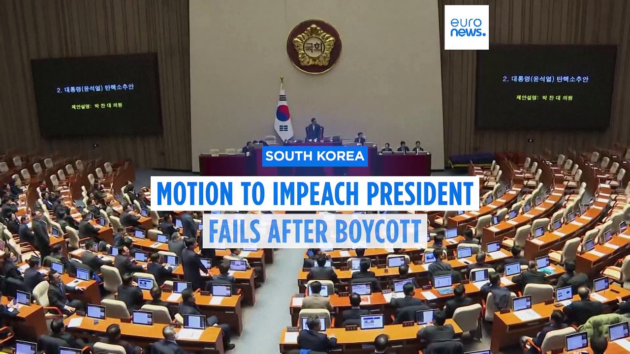 South Korea impeachment motion stalls after governing lawmakers boycott vote