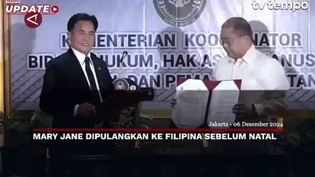 Yusril Ihza Mahendra Pastikan Mary Jane Veloso Dipulangkan ke Filipina Sebelum Natal