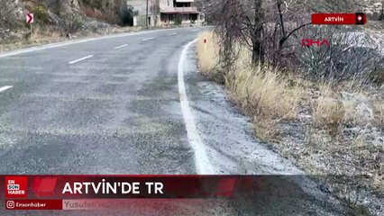 Yusufeli'nde dere yatağına düşen otomobilden yara almadan çıktı