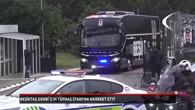 Beşiktaş derbi için Tüpraş Stadı'na hareket etti
