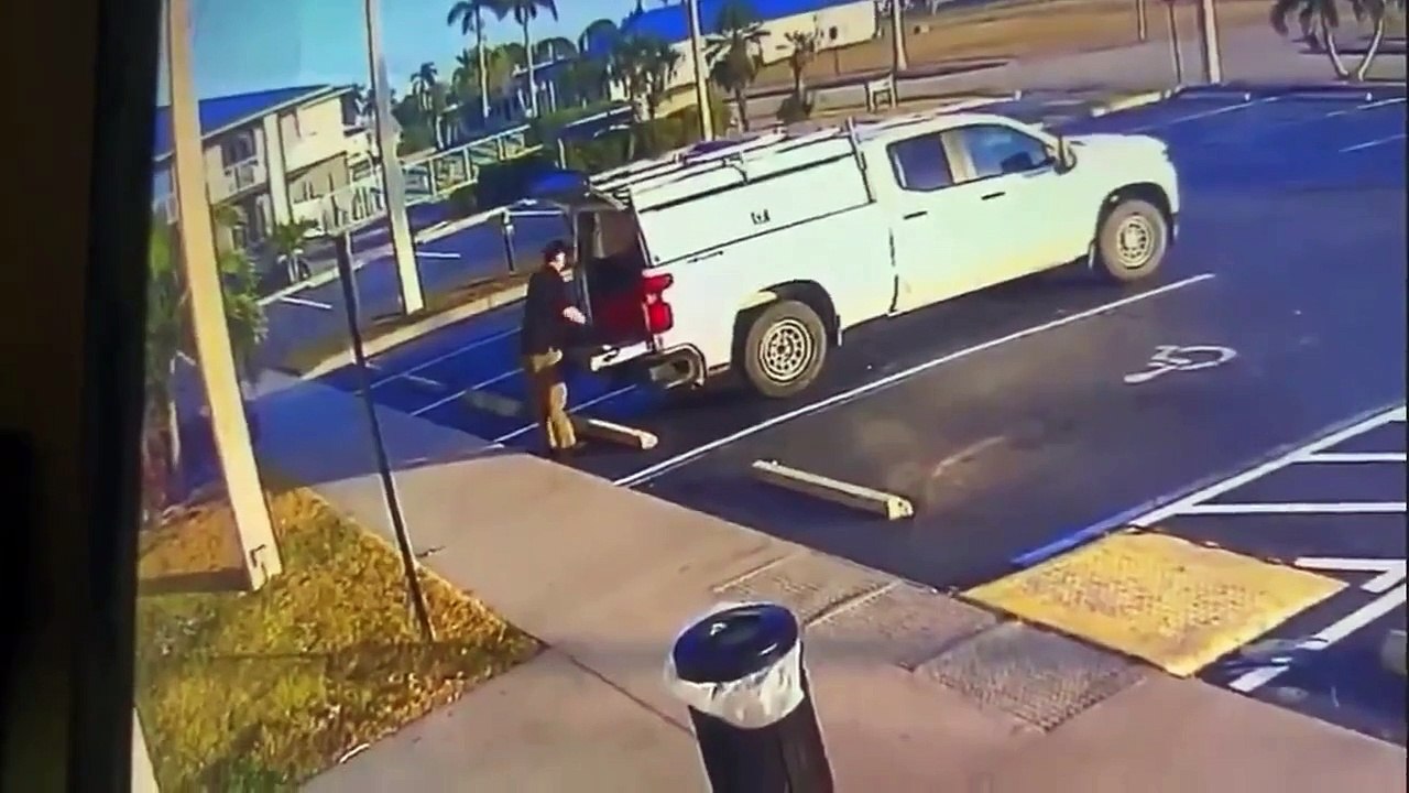 Explosion in hotel parking lot injures man