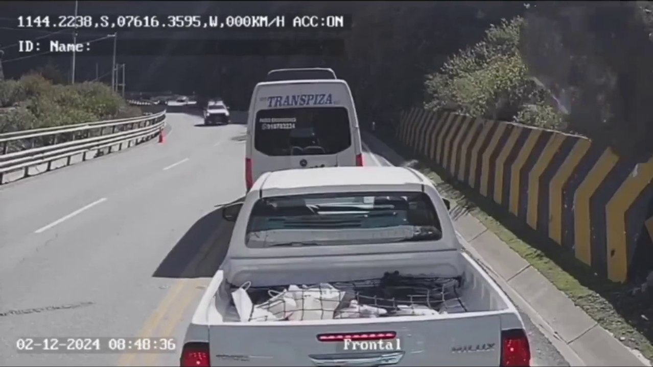 Boulder Crushes Car in Peru
