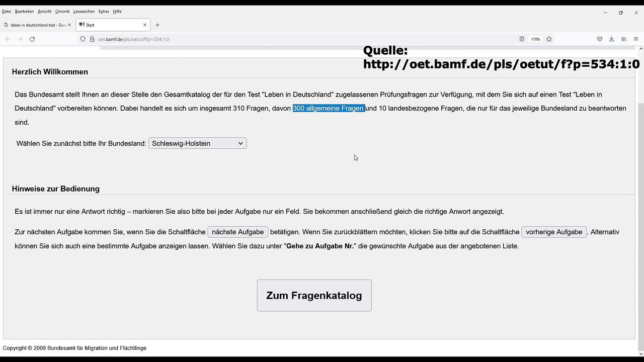 Test „Leben in Deutschland“ Prüfungstraining – 001 – Einführung und die Fragen 1 bis 10