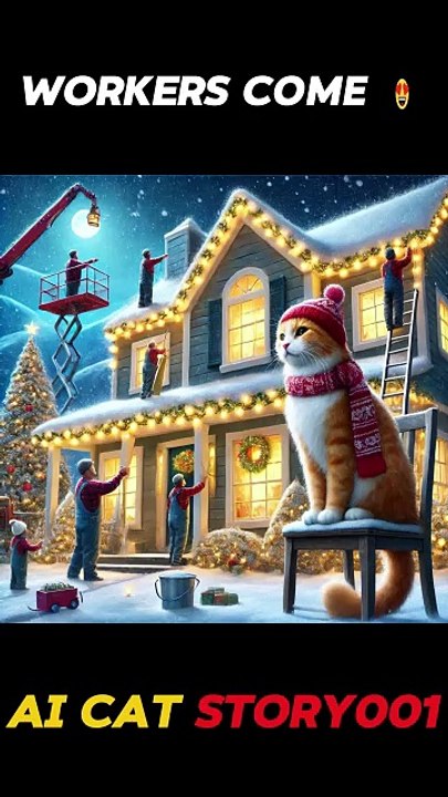 Cat Celebrate Christmas 😍❤
