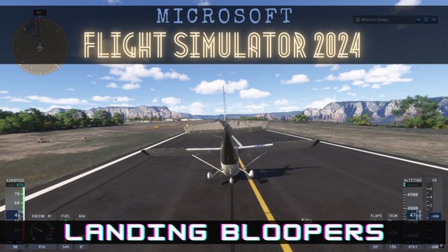 MSFS Microsoft Flight Simulator 2024 PPL Landing Bloopers🌅 | 4K UltraHD 🌐 No Commentary 🔇