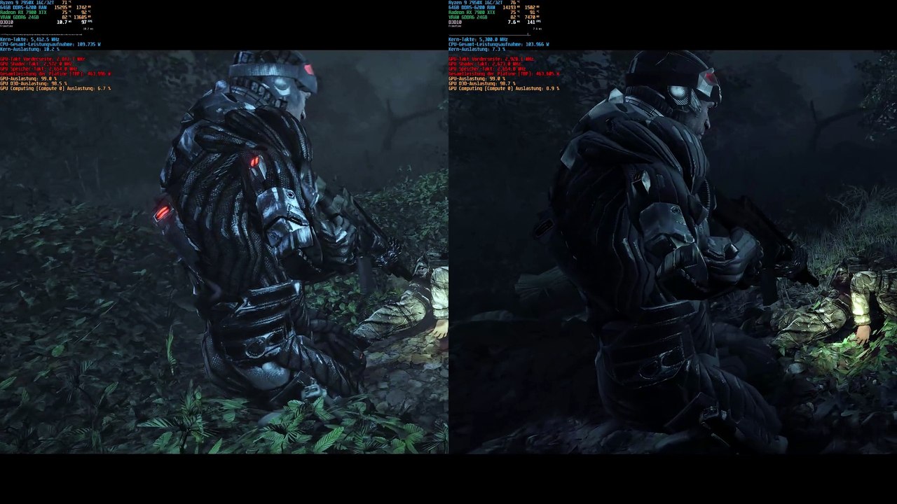 Crysis 1 4K UHD Very High - Vanilla vs Enhanced Grafikvergleich