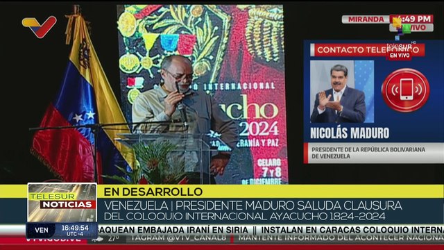 Clausura del Coloquio Internacional Ayacucho 1824-2024 en Venezuela