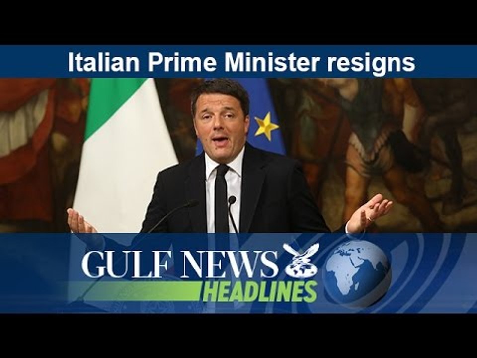 Italian Prime Minister resigns - GN Headlines