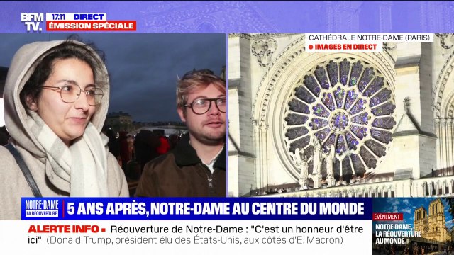 Réouverture de la cathédrale Notre-Dame: le public au rendez-vous malgré la pluie