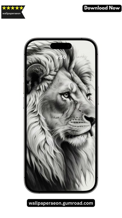 New Release! ✨️ Majestic Strength Regal Lion Art phone wallpapers