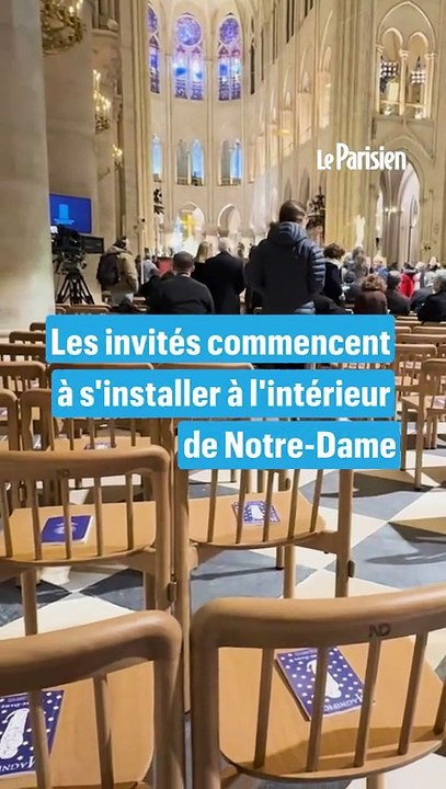 Réouverture de Notre-Dame : les premiers invités prennent place à l'intérieur de la cathédrale