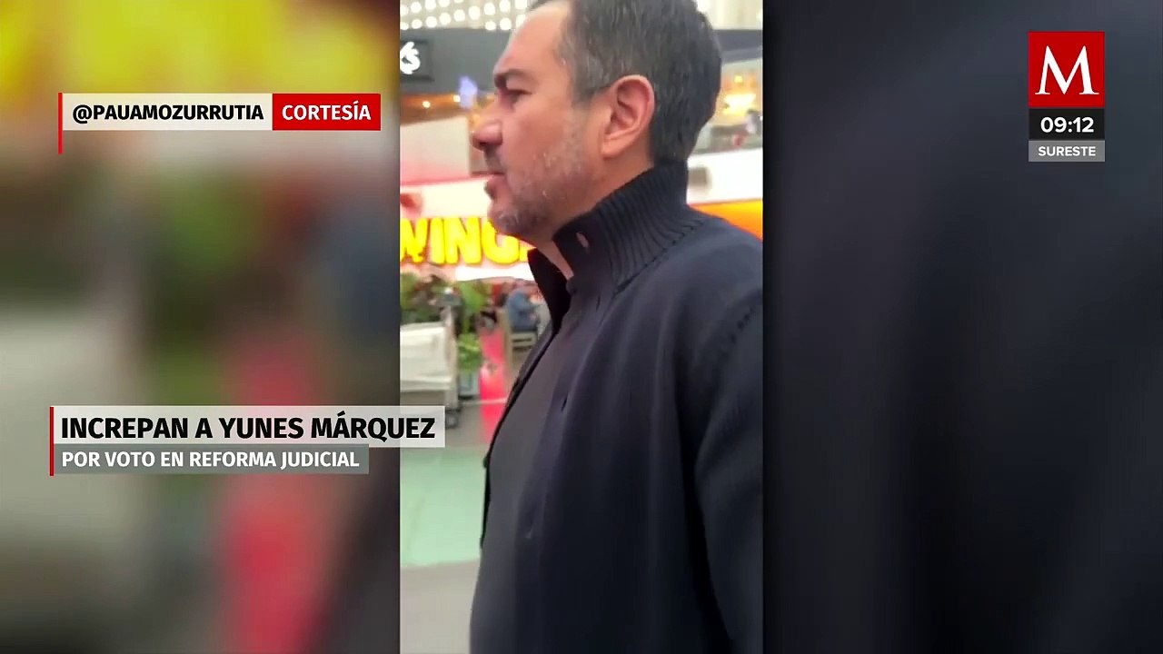 Cuestionan a Yunes Márquez en el AICM: "no se nos olvida que traicionaste a México"