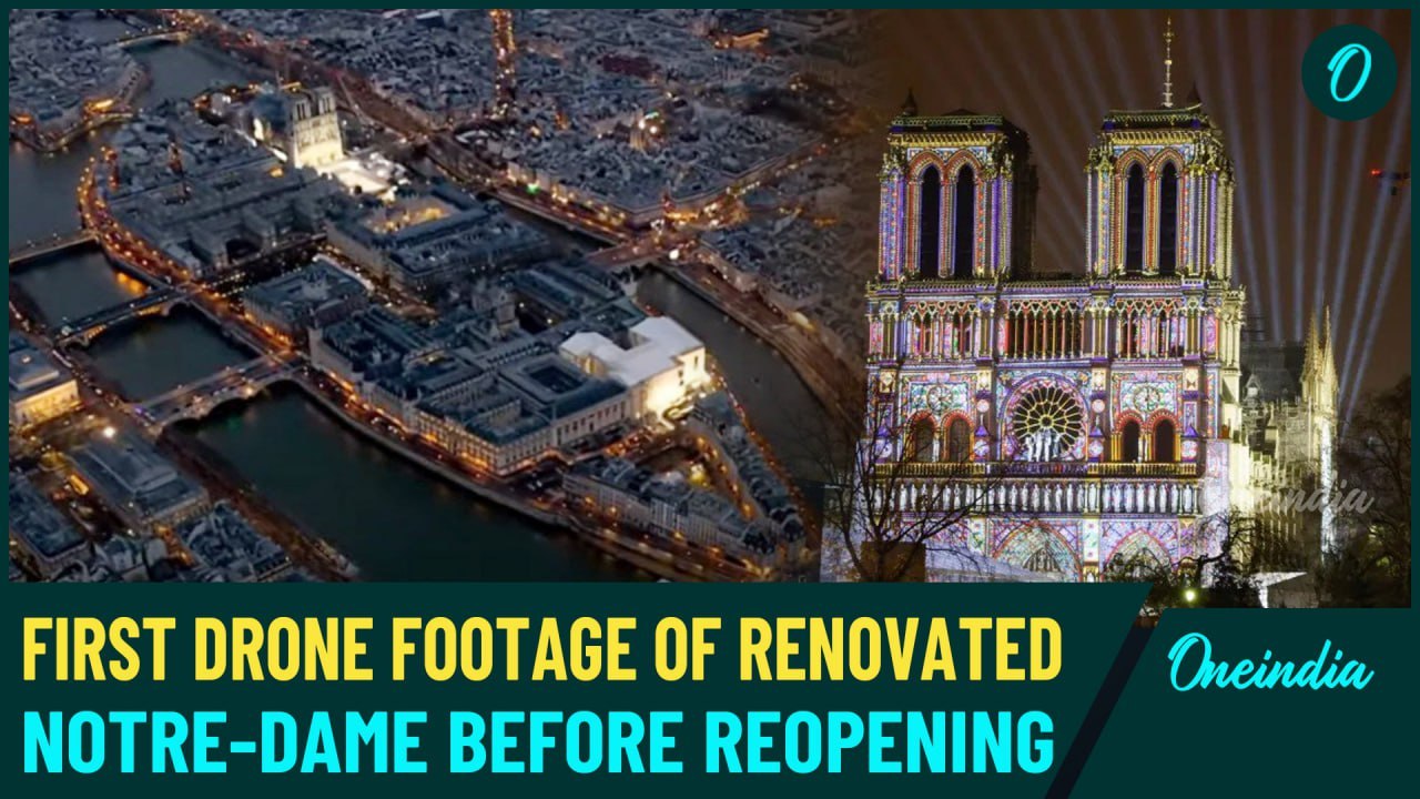 Exclusive First-Ever Drone Footage of Renovated Notre-Dame Cathedral Right Before Reopening