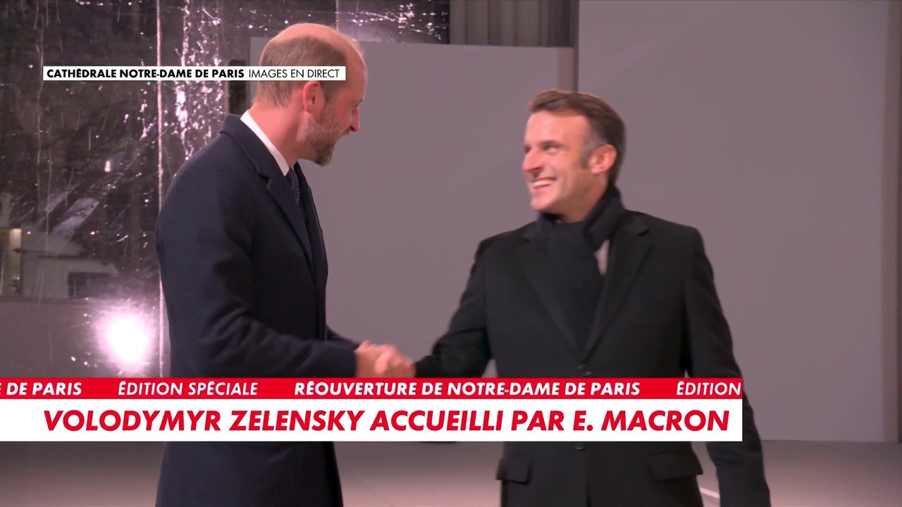Réouverture de Notre-Dame : le prince William est accueilli par Emmanuel Macron