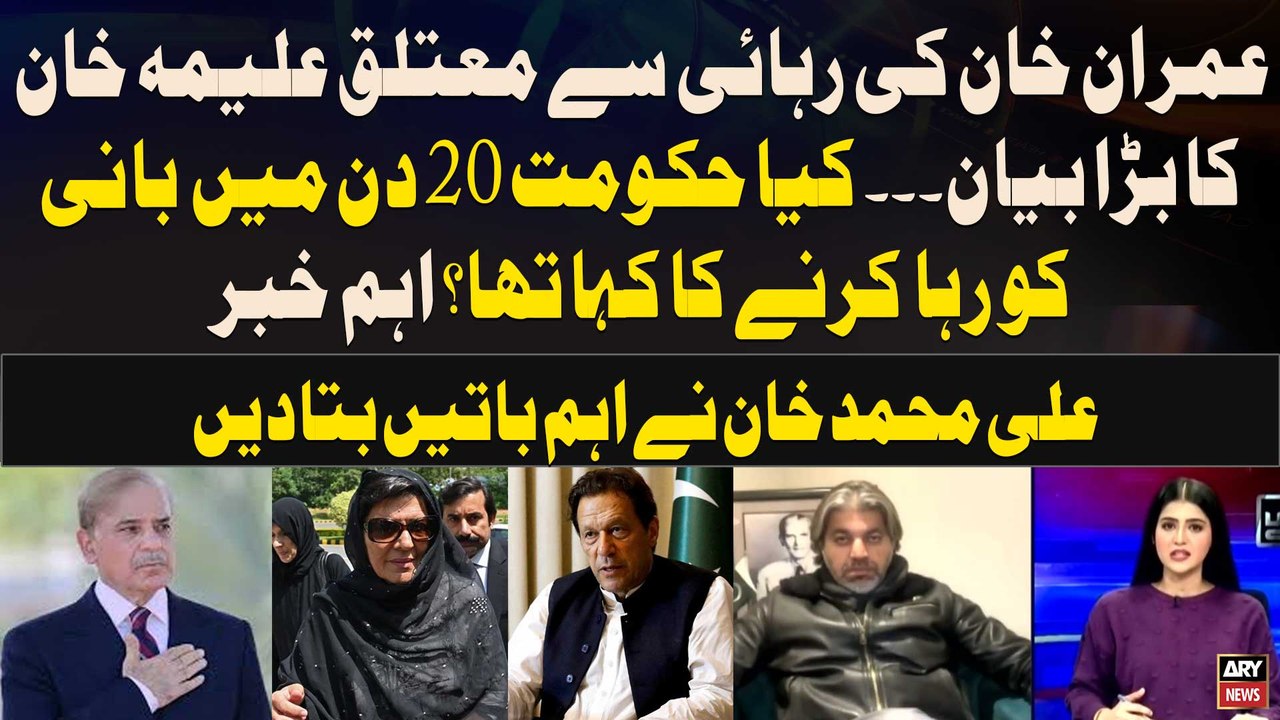 Ali Muhammad Khan reacts to Aleema Khan's claim regarding Imran Khan's release