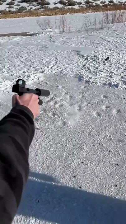 Spinning ice bullets
