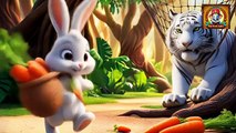 RABBIT RESCUE WHITE TIGER - KIDS FAIRY TALES STORY - KIDS STORY IN ENGLISH - ANIMATION