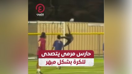 حارس مرمى يتصدى للكرة بشكل مبهر