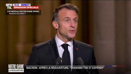 Réouverture de Notre-Dame: "Il nous faudra garder, comme un trésor, cette leçon de fragilité", déclare Emmanuel Macron