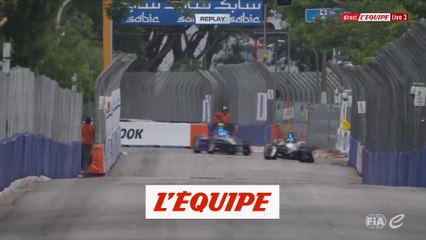 Drapeau rouge suite à un accident impliquant Wehrlein, Cassidy et Günther - Formule E - Sao Paulo