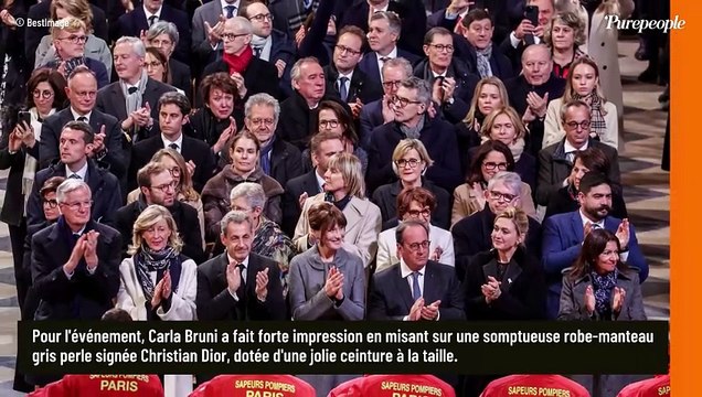 Carla Bruni renversante à la cérémonie de réouverture de Notre-Dame, l'ex-Première Dame recycle l'une de ses tenues les plus emblématiques !