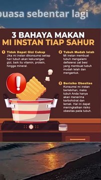 3 Bahaya Makan Mi Instan Setiap Sahur#Mie Instan#Obesitas #Konsumsi Mie Instan