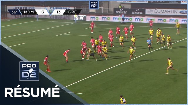 PRO D2 Saison 2024-2025 J13 - Résumé Stade Montois Rugby - FC Grenoble Rugby