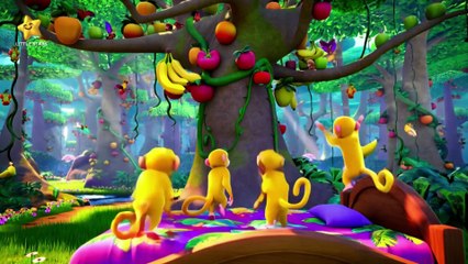 Five Little Monkeys Jumping on the Bed |  Nursery Rhymes & Kids Songs | @littlestars-786-m4s