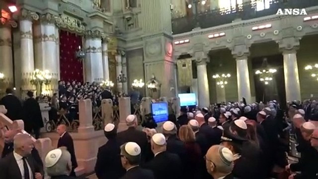 Il presidente Mattarella al Tempio Maggiore di Roma