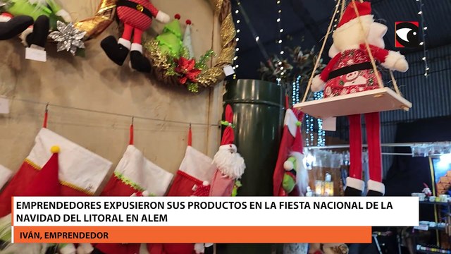 Emprendedores expusieron sus productos en la Fiesta Nacional de la Navidad del Litoral en Alem