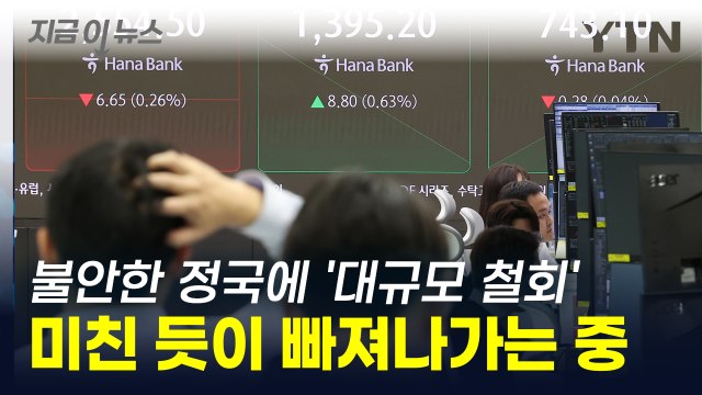 미친 듯이 빠져나가는 외국인 투자금...불안한 정국에 대규모 철회 '비상' [지금이뉴스] / YTN