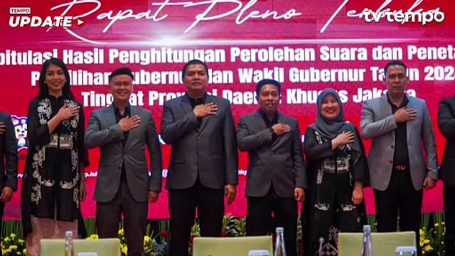 KPU Akan Tetapkan Hasil Pilgub Jakarta Hari ini, Paslon Bisa Proses Sengketa ke MK Mulai Besok