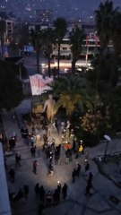 اسقاط تمثال حافظ الاسد في دمشق