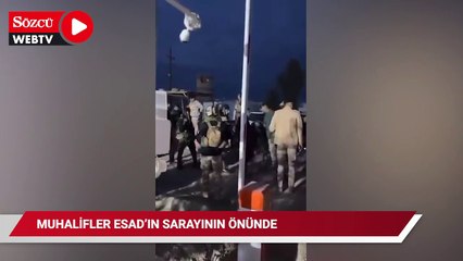 Muhalifler, Esad'ın sarayının önünde