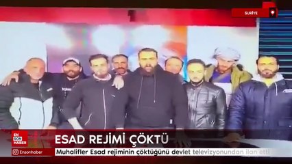 Muhalifler devlet televizyonunu ele geçirdi: Esad'ı devirdik