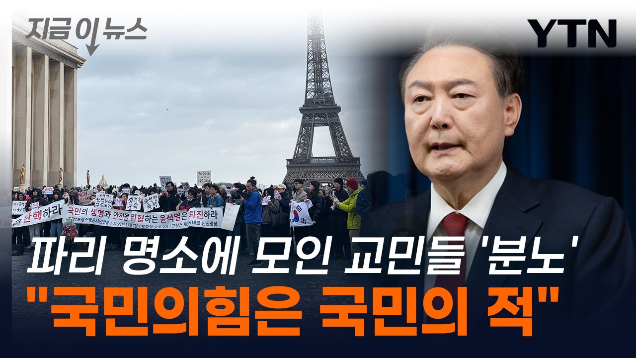 파리 최대 명소에 모인 교민들 '분노'..."국민의힘은 윤석열의 친위부대" 비난 [지...