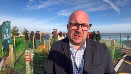 Sea defences opening on Eastern Road in Portsmouth