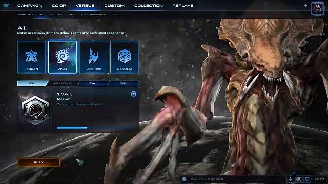 [StarCraft 2]No.0312 Great ZERG Player vs Medium A.I, WIN[2-Base Ravager-Ling Attack].CUT.01'27-09'53