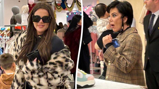Khloe and Kris Kardashian spotted doing Xmas shopping in Selfridges