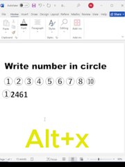 Write Number In Circle in Microsoft Word