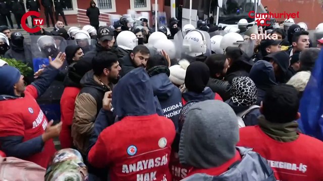 Polonez işçilerinin Ankara yürüyüşüne yine engel... Beyaz kefen giyerek eylemlerini sürdürdüler
