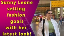 Sunny Leone spotted at Mumbai Airport in Cool and Comfy outfit