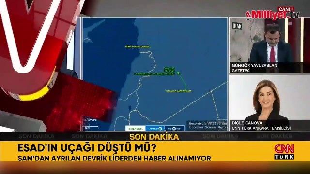 Esad'ın uçağı düştü mü? Rus medyası: Esad'ın uçağı radardan kayboldu