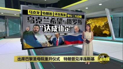 特朗普出席巴黎圣母院重开仪式，与泽连斯基会晤引关注 🇫🇷