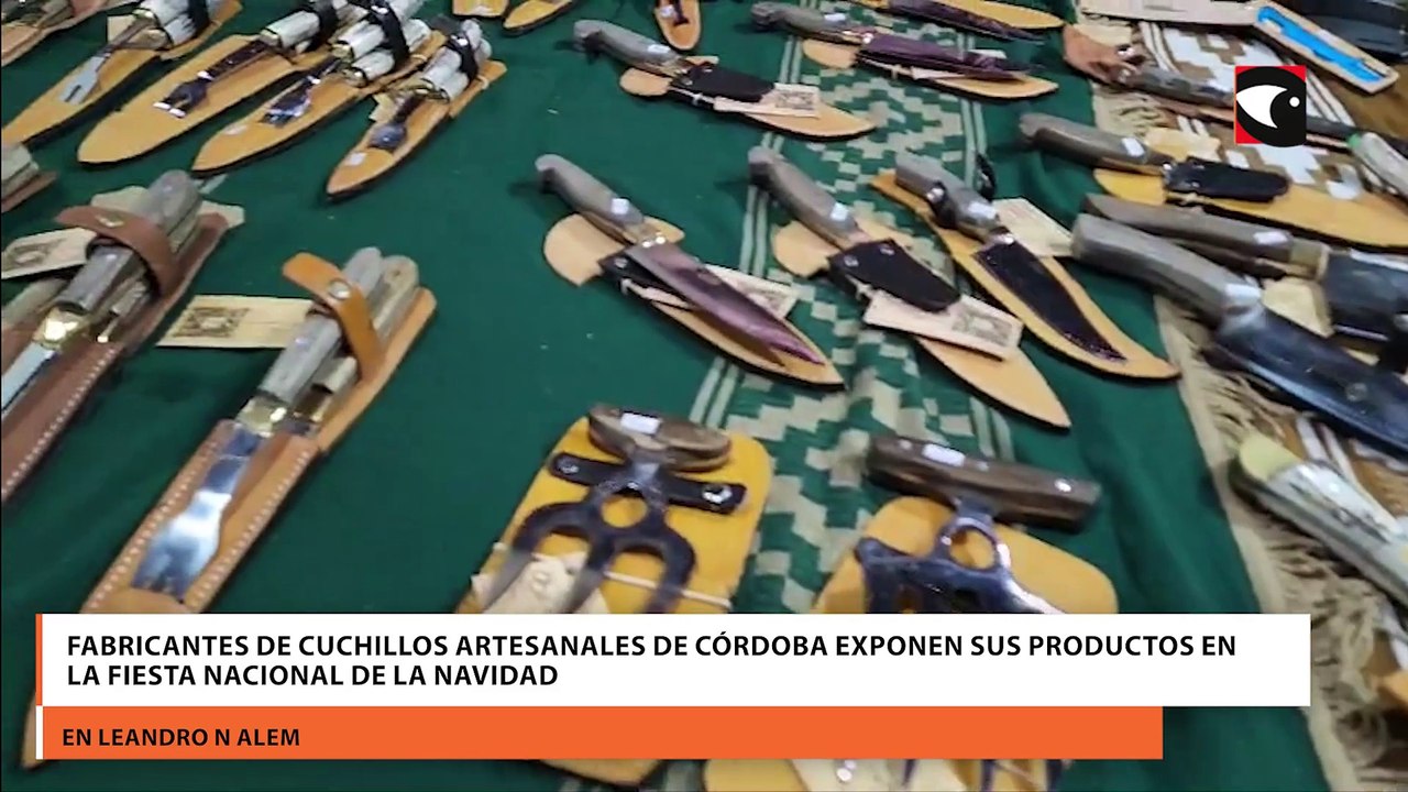 Fabricantes de cuchillos artesanales de Córdoba exponen sus productos en la Fiesta Nacional de la Navidad