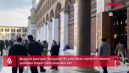 Suriyeliler, Şam'daki Emevi Cami'sine akın etti