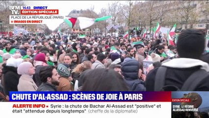 Syrie : des scènes de joies observées à Paris après la chute de Bachar al-Assad