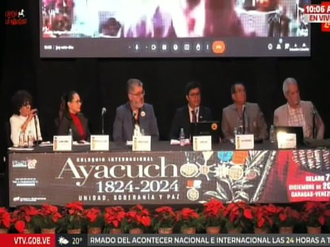 Inicia el Coloquio Internacional Ayacucho 1824 - 2024: Unidad, Soberanía y Paz en su segundo día